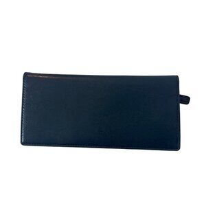 Lavemi Womens RFID Blocking Wallet Navy Blue Leather